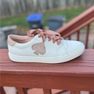 Kate spade White Sneakers with Glitter Accents